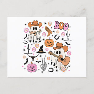 Postal Festiva Espeluznante fantasma adormecido boo occidental de