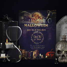 Postal Festiva Espeluznante Raven Gótico En Halloween Adulto De L