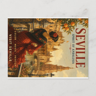 Postal Festiva Espíritu de Sevilla de Andalucía Ilustrativo Paisa