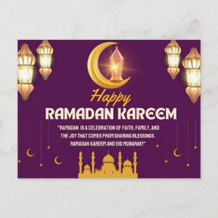 Postal Festiva Esplendor espiritual: Iluminar Ramadán Kareem