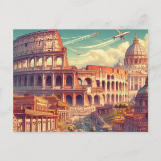 Postal Festiva Esplendor Romano: El magnífico Coliseo