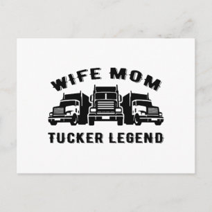 Postal Festiva Esposa Mamá Camionera Leyenda Citas