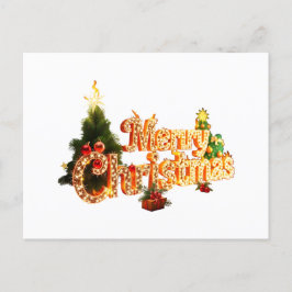 Postal Festiva Espuma de Navidades dorados - Árbol festivo