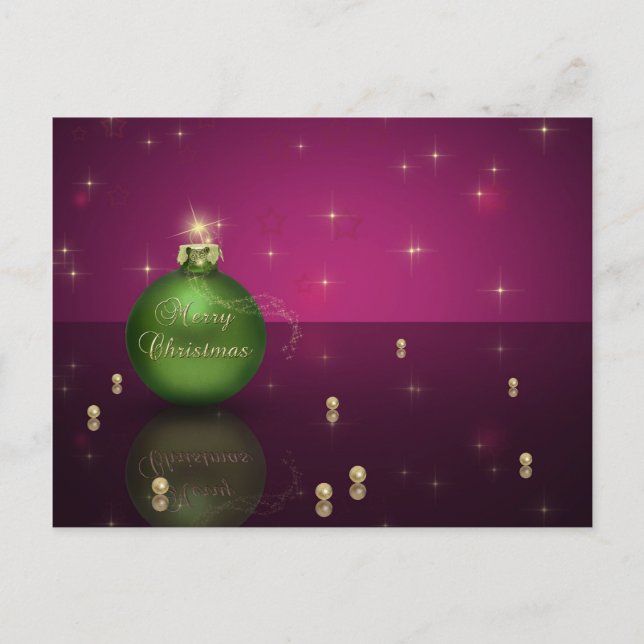 Postal Festiva Espumosa bola navideña (Anverso)