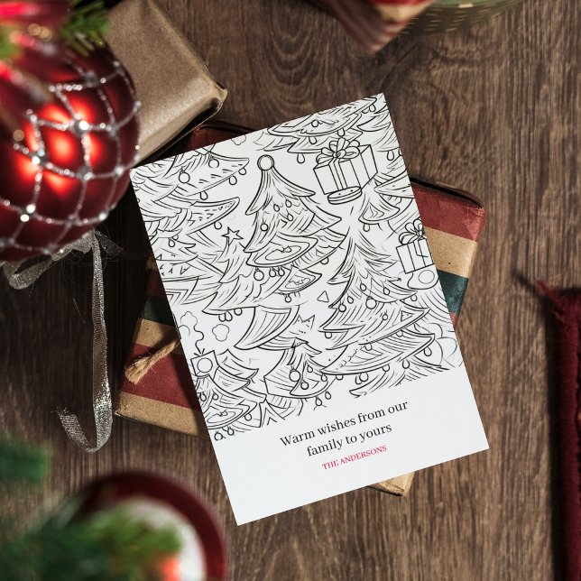 Postal Festiva Esquema De Coloración De Navidades (Subido por el creador)