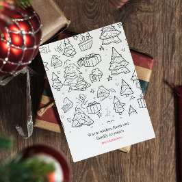 Postal Festiva Esquema De Coloración De Navidades