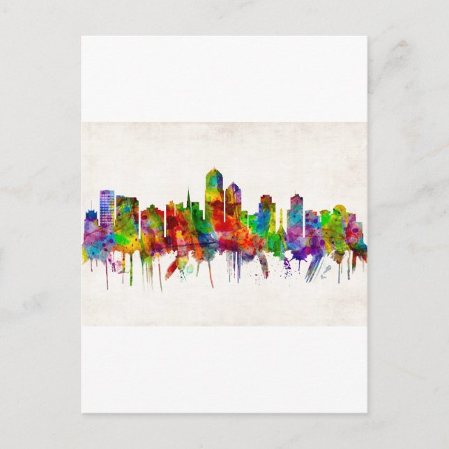 Postal Festiva Esquina de Albuquerque Nuevo México (Anverso)