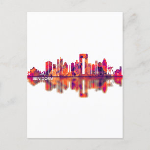 Postal Festiva Esquina de Benidorm España