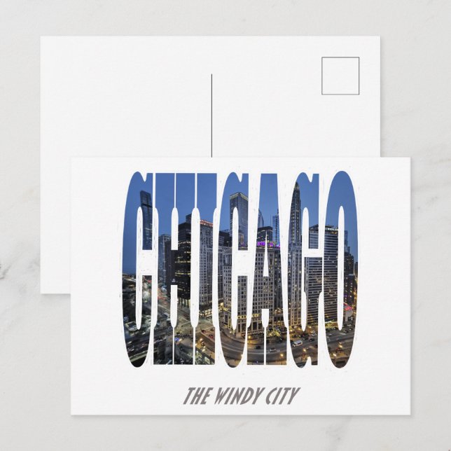 Postal Festiva Esquina de Chicago (Anverso / Reverso)