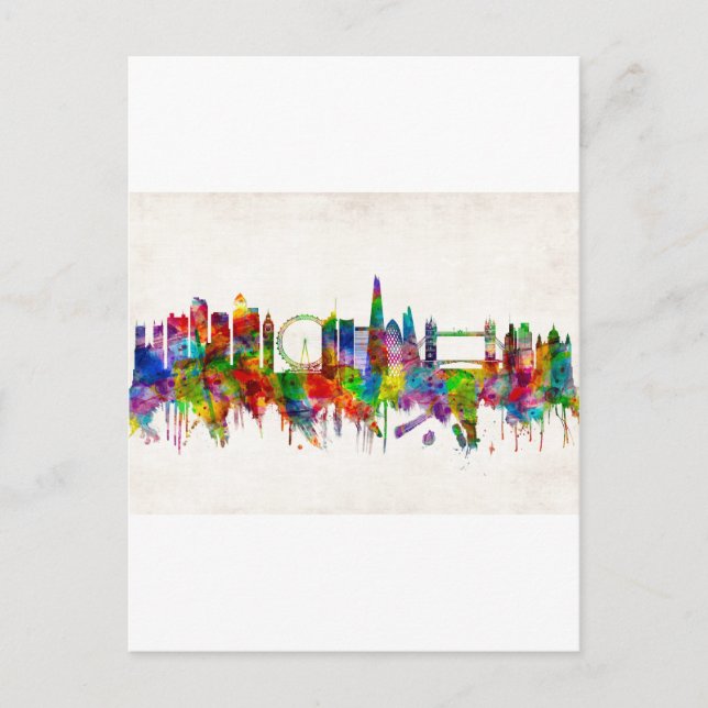Postal Festiva Esquina de Inglaterra de Londres (Anverso)
