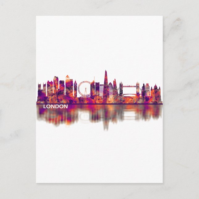 Postal Festiva Esquina de Inglaterra de Londres (Anverso)