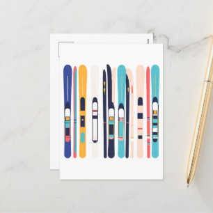 Postal Festiva Esquís