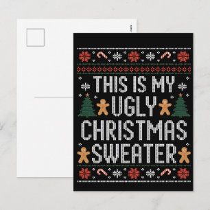 Postal Festiva Esta es mi Es demasiado calor para feas sudaderas