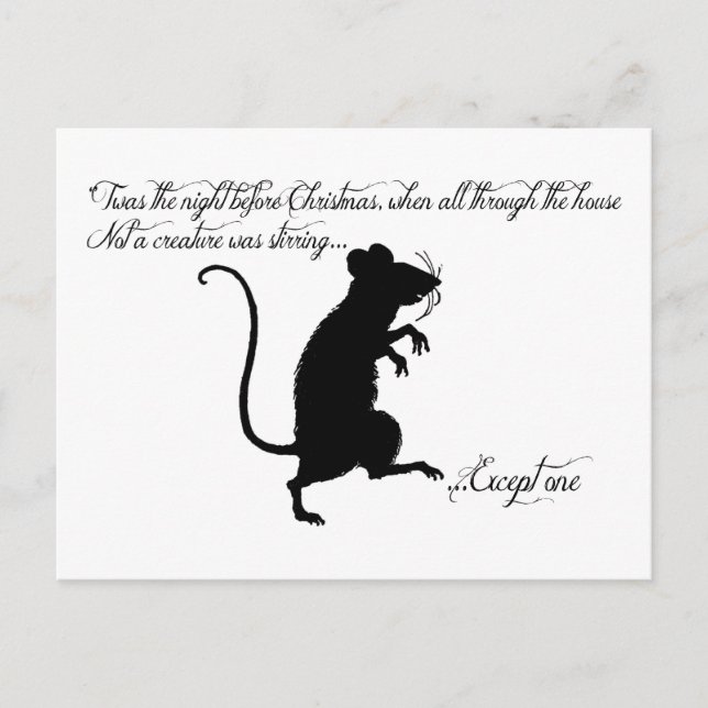 Postal Festiva "Esta fue la noche antes de los Navidades (Anverso)