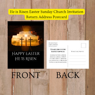 Postal Festiva Está invitando a la iglesia dominical de Pascua