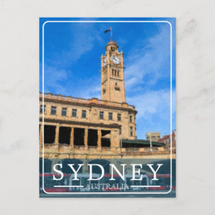 Postal Festiva Estación Central de Ferrocarril de Sydney Vintage