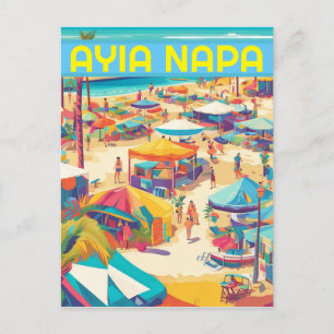 Postal Festiva Estación turística de Ayia Napa Chipre