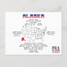 Estado norteamericano de Alaska en un mapa e infor