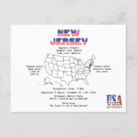 Estado norteamericano de Nueva Jersey en un mapa e
