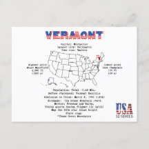 Estado vermont-americano en un mapa e información