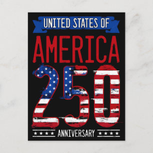 Postal Festiva Estados Unidos de América 250 aniversario