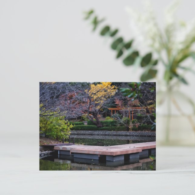 Postal Festiva Estanque de Japón (Anverso de pie)
