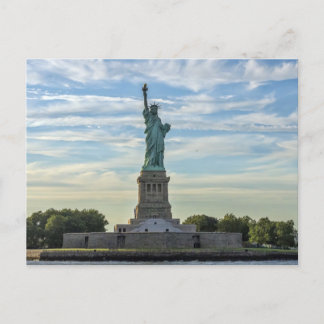Postal Festiva Estatua de la Libertad, río Hudson, Nueva York
