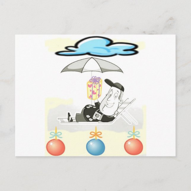 POSTAL FESTIVA ESTE CABALLERO ESTÁ ENVIANDO ***DESEOS DE NAVIDADE (Anverso)