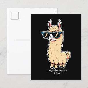 Postal Festiva Este drama de Llama es una verdadera pose peculiar