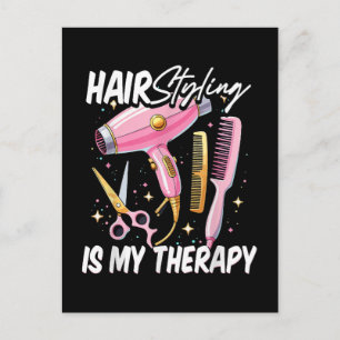Postal Festiva Estilista de cabello es mi terapia