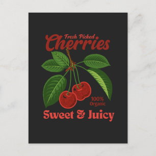 Postal Festiva Estilo de arte gráfico comercial de frutas de cere