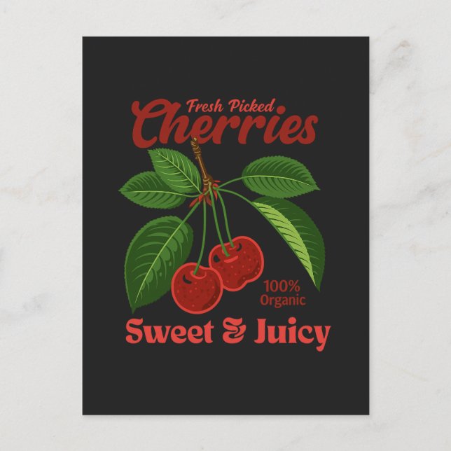 Postal Festiva Estilo de arte gráfico comercial de frutas de cere (Anverso)