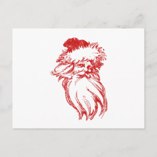 Postal Festiva Estilo flautista de Santa Distresor