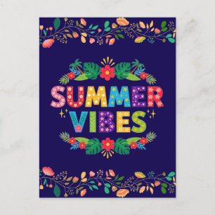 Postal Festiva Estilo floral de los vibes de verano-54504 Hoodie