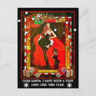 Postal Festiva Estimado Santa, he sido un chica muy bueno este