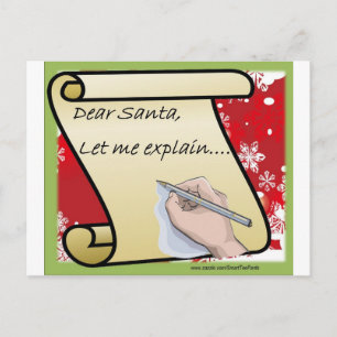 Postal Festiva Estimado Santa me dejó explicar
