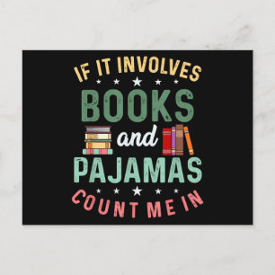 POSTAL FESTIVA ESTO IMPLICA LIBROS Y PAJAMAS ME CUENTAN EN LECTUR