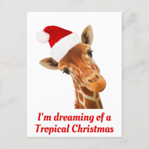 Postal Festiva Estoy soñando con una camiseta tropical del