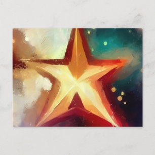 Postal Festiva Estrella 3 navidades