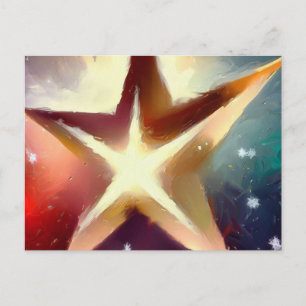 Postal Festiva Estrella 4 navidades