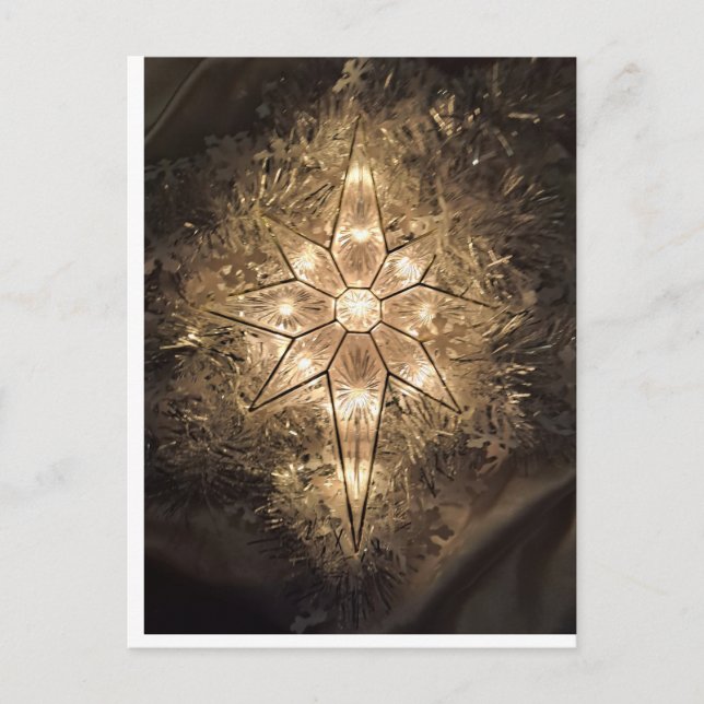 Postal Festiva Estrella brillante (Anverso)