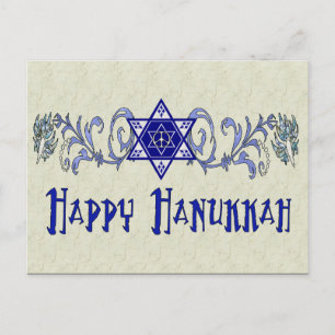 Postal Festiva Estrella de la Paz de Hanukkah