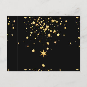 Postal Festiva Estrellas doradas