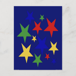 Postal Festiva Estrellas navidades