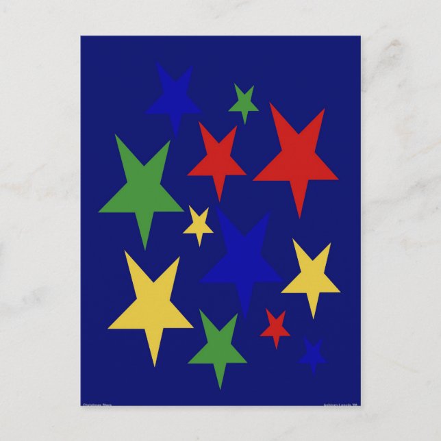 Postal Festiva Estrellas navidades (Anverso)