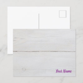 Postal Festiva Estructura de vintage de madera blanca utilizada c