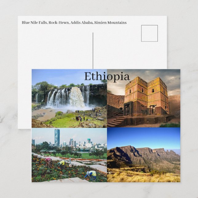 Postal Festiva Ethiopia Postcard (Anverso / Reverso)