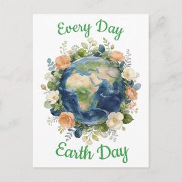 Postal Festiva Every Day Earth Day Floral Wreath Earth