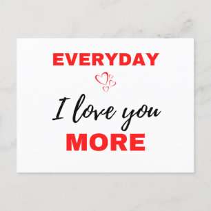 Postal Festiva Everyday I Love You More Black