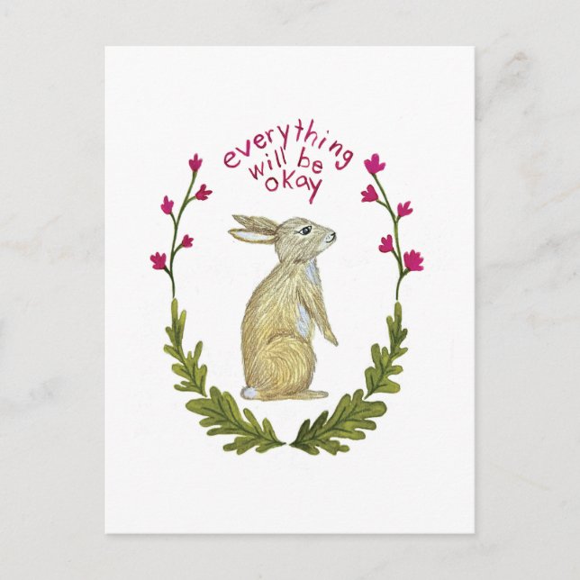 Postal Festiva Everything Will Be Ok Postcard (Anverso)
